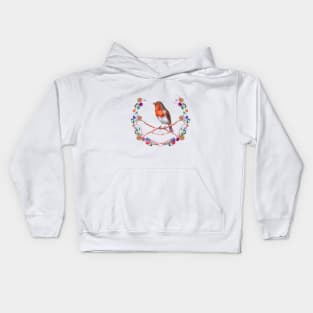 Robin Song and Berry Wreath Kids Hoodie